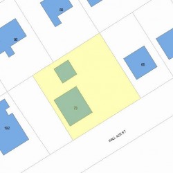 73 Wallace St, Newton MA 02461-1921 plot plan