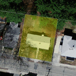 67 Warwick Rd, Newton MA 02465-1723 aerial view