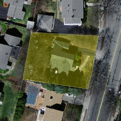 227 Waltham St, Newton MA  02465-1738 aerial view