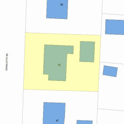 53 Charlotte Rd, Newton MA  02459-1707 plot plan