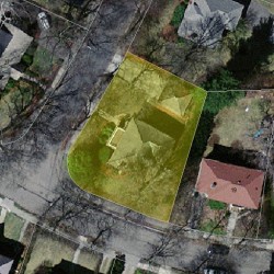 38 Burr Rd, Newton MA  02459-1404 aerial view