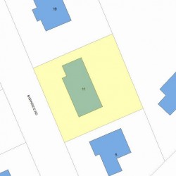 11 Burnside Rd, Newton MA  02461-1401 plot plan