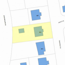 909 Chestnut St, Newton MA 02468-2335 plot plan