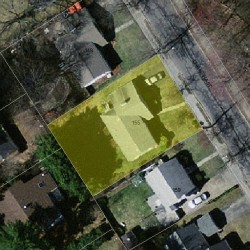 155 Christina St, Newton MA 02461-1915 aerial view