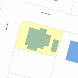 4 Warwick Rd, Newton MA 02465-1724 plot plan
