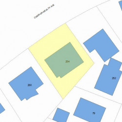 254 Commonwealth Ave, Newton MA  02459 plot plan