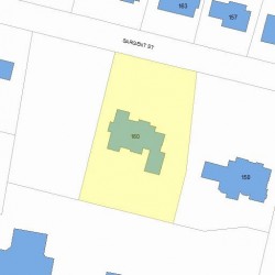 160 Sargent St, Newton MA 02458-2345 plot plan
