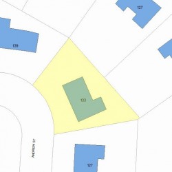 133 Andrew St, Newton MA 02461-2144 plot plan