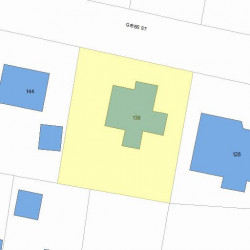 136 Gibbs St, Newton MA 02459-1928 plot plan