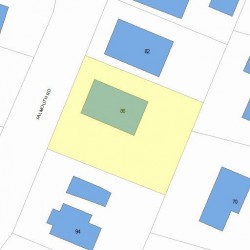 86 Falmouth Rd, Newton MA  02465-1127 plot plan