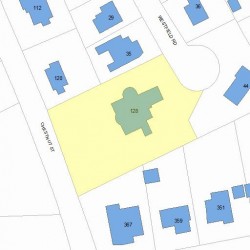 128 Chestnut St, Newton MA 02465-2539 plot plan