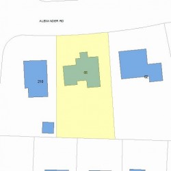 66 Alexander Rd, Newton MA  02461-1831 plot plan