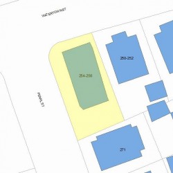 256 Watertown St, Newton MA  02458-1346 plot plan