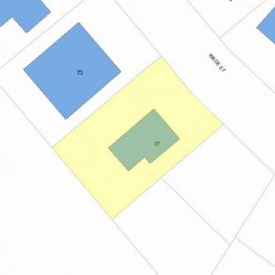 77 Wade St, Newton MA  02461-1714 plot plan