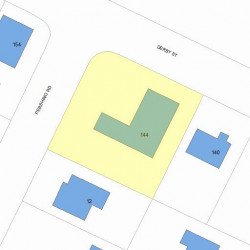 144 Derby St, Newton MA 02465-1556 plot plan