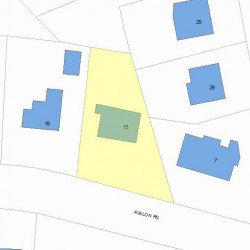 15 Avalon Rd, Newton MA 02468-1609 plot plan