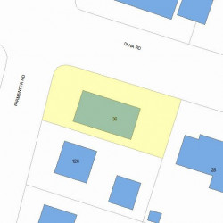 36 Dana Rd, Newton MA  02465-1118 plot plan