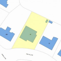45 Fox Hill Rd, Newton MA  02459-3026 plot plan