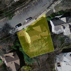 14 Clyde St, Newton MA  02460-2209 aerial view