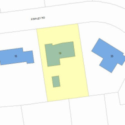19 Stanley Rd, Newton MA 02468-2337 plot plan