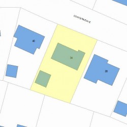 34 Converse Ave, Newton MA 02458-2504 plot plan