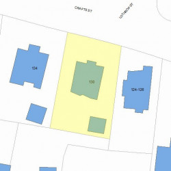 132 Crafts St, Newton MA  02460-1411 plot plan