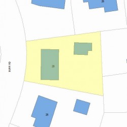 20 Burr Rd, Newton MA  02459-1404 plot plan