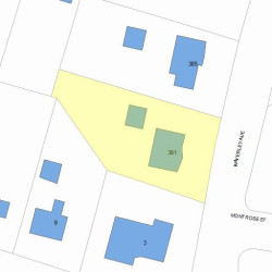 391 Waverley Ave, Newton MA 02458-2720 plot plan