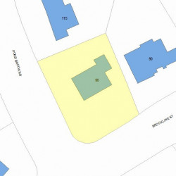 96 Brookline St, Newton MA  02467 plot plan