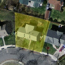 42 Edward Rd, Newton MA 02465-1120 aerial view