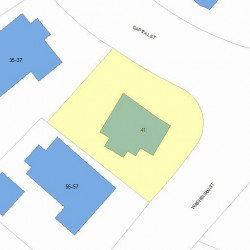 41 Capital St, Newton MA  02458-1301 plot plan