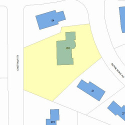 260 Chestnut St, Newton MA  02465-2929 plot plan