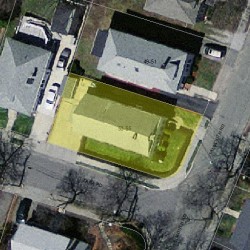 53 Falmouth Rd, Newton MA  02465-1126 aerial view
