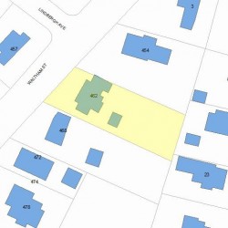 462 Waltham St, Newton MA 02465-1933 plot plan