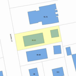 80 Bourne St, Newton MA 02466-1722 plot plan