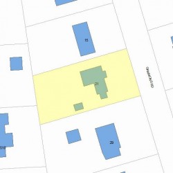 21 Gammons Rd, Newton MA 02468-1215 plot plan