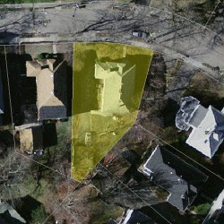 82 Elgin St, Newton MA  02459-2047 aerial view