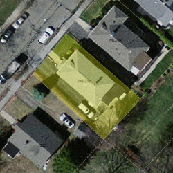 232 Linwood Ave, Newton MA  02460-1459 aerial view