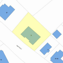 75 Crafts St, Newton MA 02458-1257 plot plan