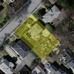 38 Lothrop St, Newton MA 02460-1420 aerial view
