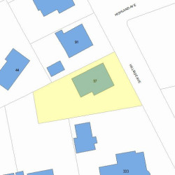 97 Hillside Ave, Newton MA 02465-2546 plot plan