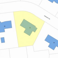 33 Stanley Rd, Newton MA 02468-2337 plot plan