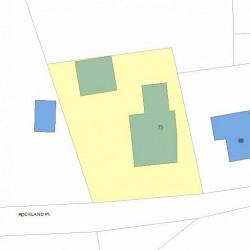 73 Rockland Pl, Newton MA 02464-1214 plot plan