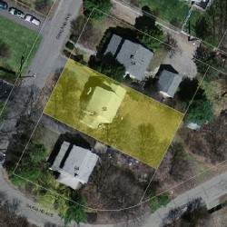 58 Oakland Ave, Newton MA  02466-1728 aerial view