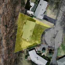 57 Bencliffe Cir, Newton MA 02466-1101 aerial view