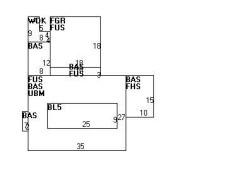 1308 Walnut St, Newton MA  02461-1844 floor plan