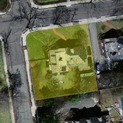 381 Highland St, Newton MA 02465-2707 aerial view