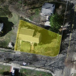 7 Kendall Rd, Newton MA 02459-2657 aerial view