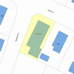 214 Derby St, Newton MA 02465-1527 plot plan