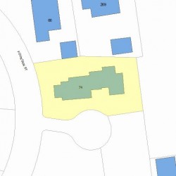 74 Fountain St, Newton MA  02465-3023 plot plan